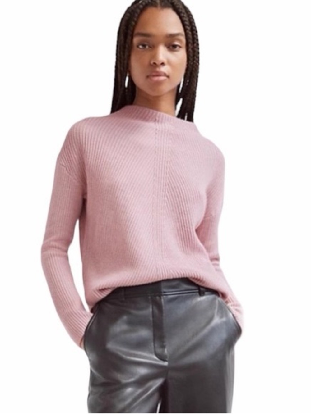 BABATON - Chalmer’s Sweater in Mauve-Pink (Ribbed Knit Sweater)
